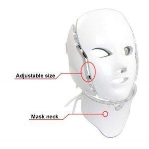 mascara de fototerapia ajustable en el rostro y cuello